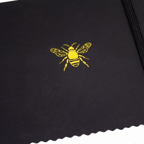 Bee Lined Black Notebook