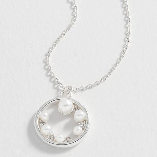 Estella Bartlett Circle Pearl & CZ Necklace