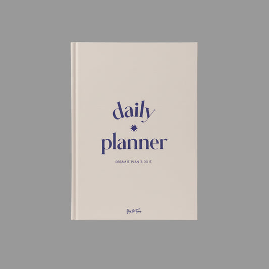 Undated Daily Planner Page A Day - Beige