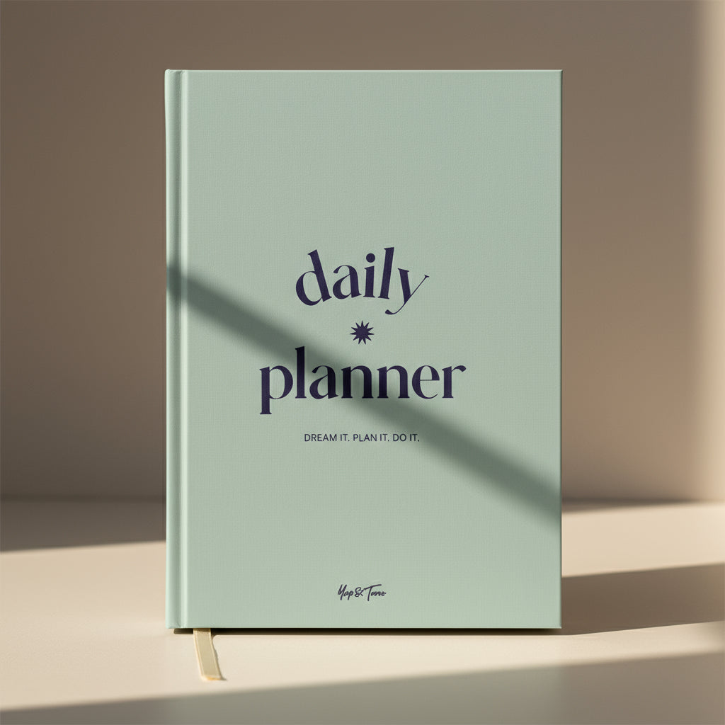 Undated Daily Planner Page A Day - Green