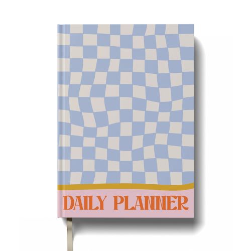 Undated Daily Planner Page A Day - Blue Mosaic
