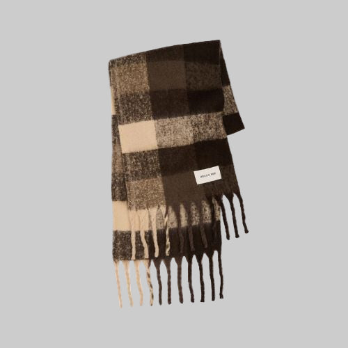 The Reykjavik Scarf - 100% Recycled - Brown Check