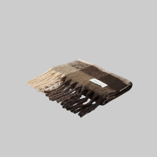 The Reykjavik Scarf - 100% Recycled - Brown Check