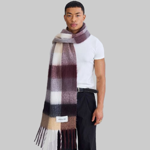 The Reykjavik Scarf - 100% Recycled - Purple/Brown