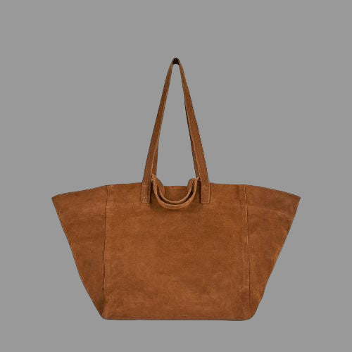Soho Slouch Suede Bag - Tan