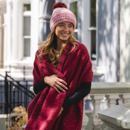 Bobble Hat - Cherry Pink