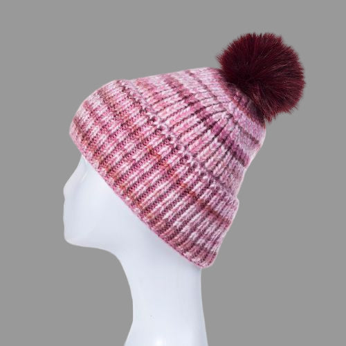 Bobble Hat - Cherry Pink