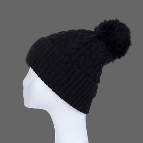 Bobble Hat - Raven Black