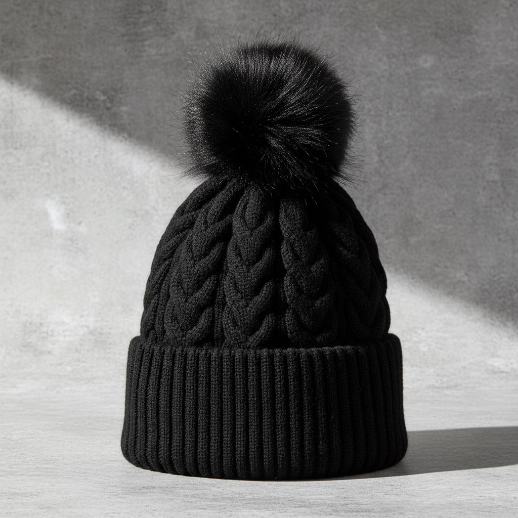 Bobble Hat - Raven Black
