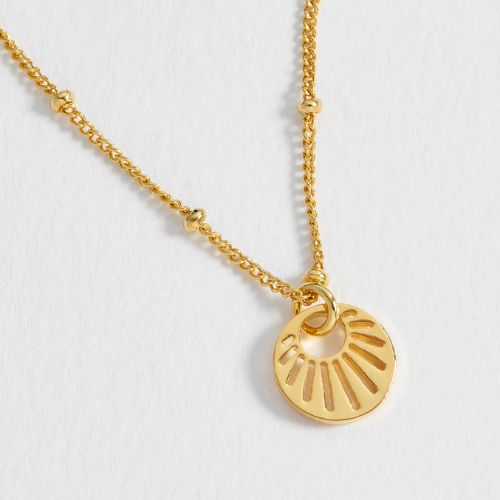 Sunburst Cutout Necklace - Gold