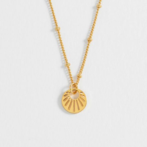 Sunburst Cutout Necklace - Gold
