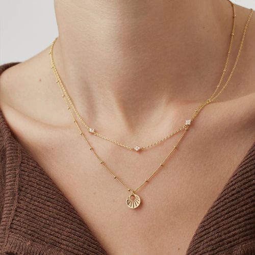 Sunburst Cutout Necklace - Gold