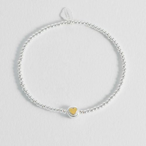 Heart Disc Bead Bracelet