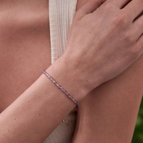 Wellness Amethyst Gemstone Amelia Bracelet