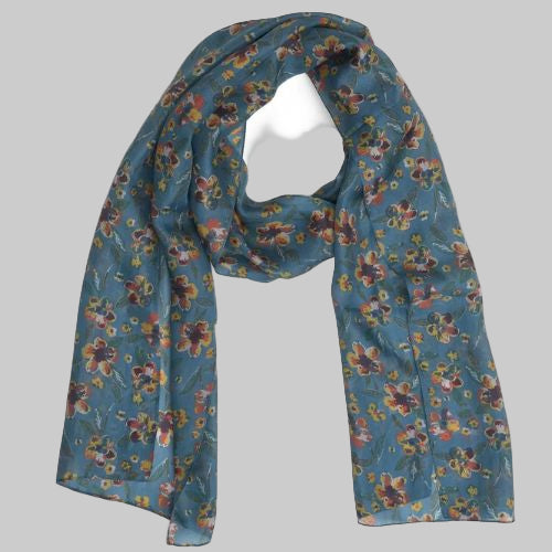 Silk Scarf - Albert Teal