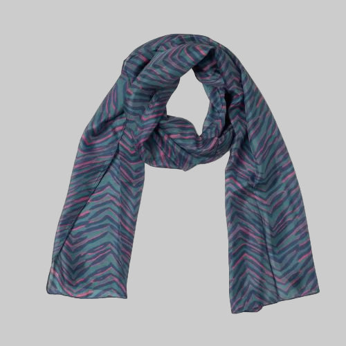Silk Scarf - Amazon Blue
