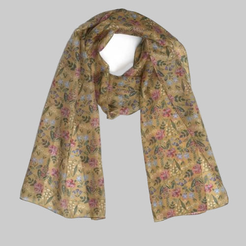 Silk Scarf - Regina Mustard