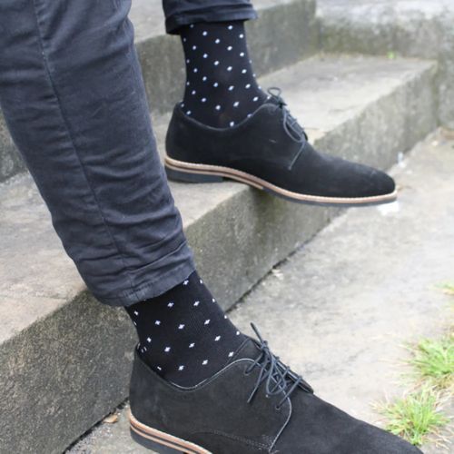 Bamboo Socks - Spotted Black