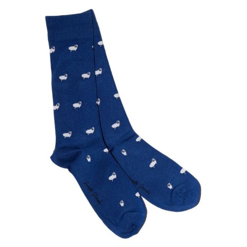 Bamboo Socks - Navy Sheep