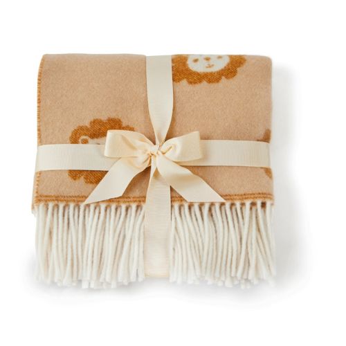 Merino Wool Lion Baby Blanket