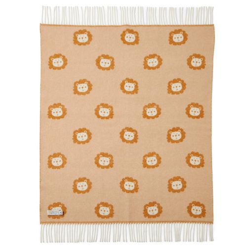 Merino Wool Lion Baby Blanket
