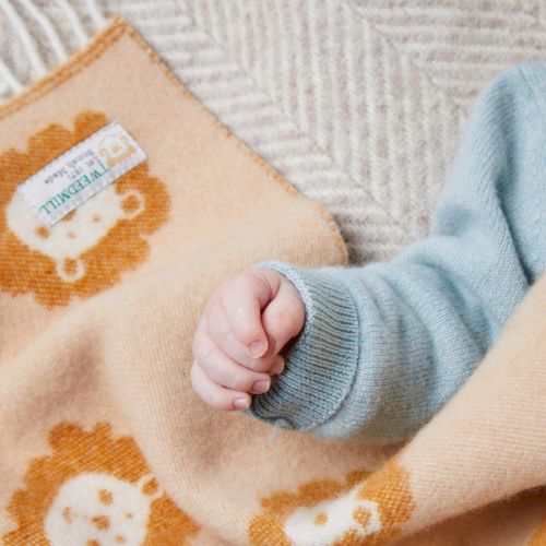 Merino Wool Lion Baby Blanket
