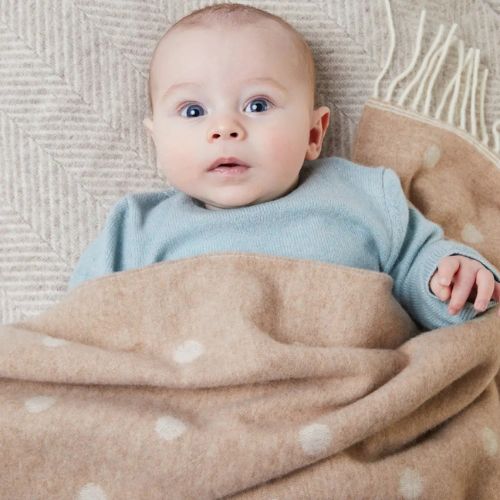 Merino Wool Spot Baby Blanket