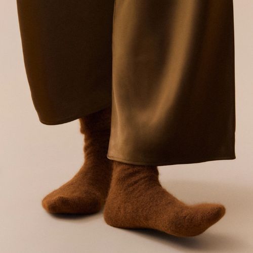 Chestnut Brown Ultra Soft Alpaca Socks