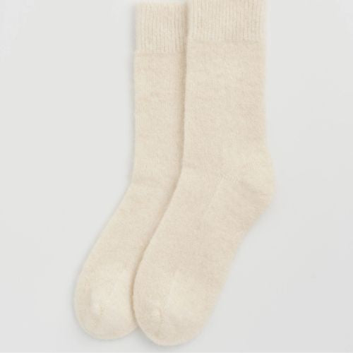 Clotted Cream Ultra Soft Alpaca Bed Socks