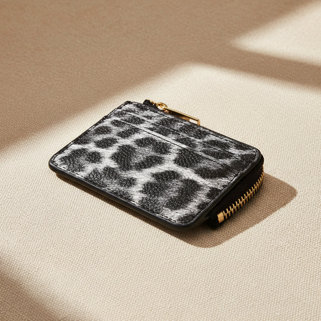 Leopard Print Purse - Dove