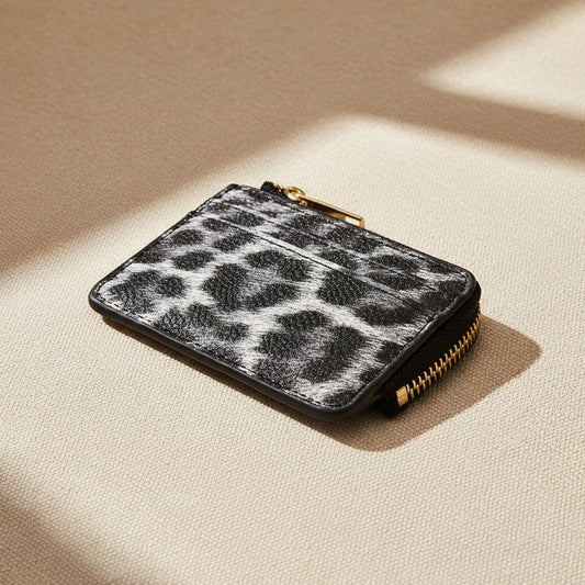 Leopard Print Purse - Dove