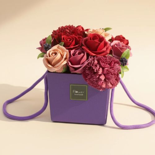 Purple Flower Garden Soap Bouquet