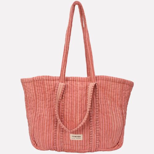 Quilted Carry All Candy Stripe - Rhubarb