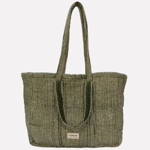 Quilted Carry All Check - Fern