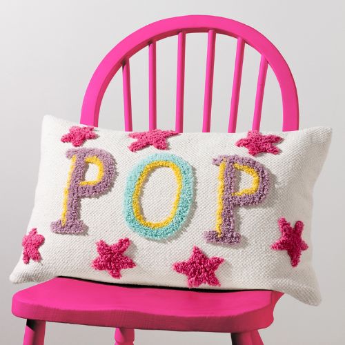 Pop Cotton Tufted Cushion - Fuchsia
