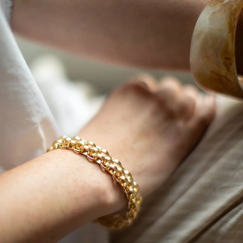 Mesh Chain Bracelet - Gold