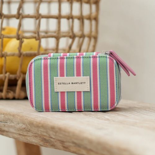 Green Stripe Mini Jewellery Box