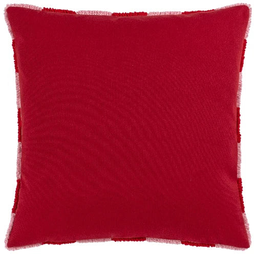 Red And Pink Checked Cushion