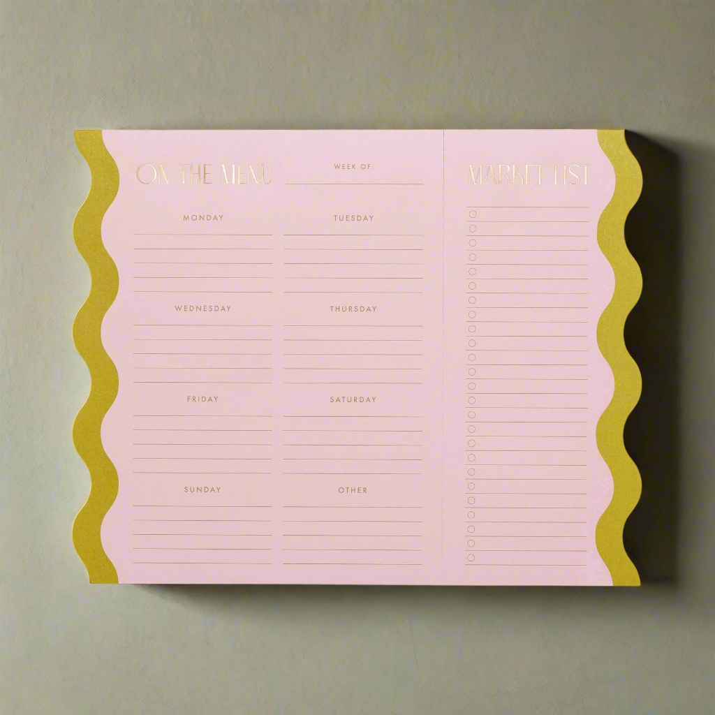 Meal Planner Notepad - Pink