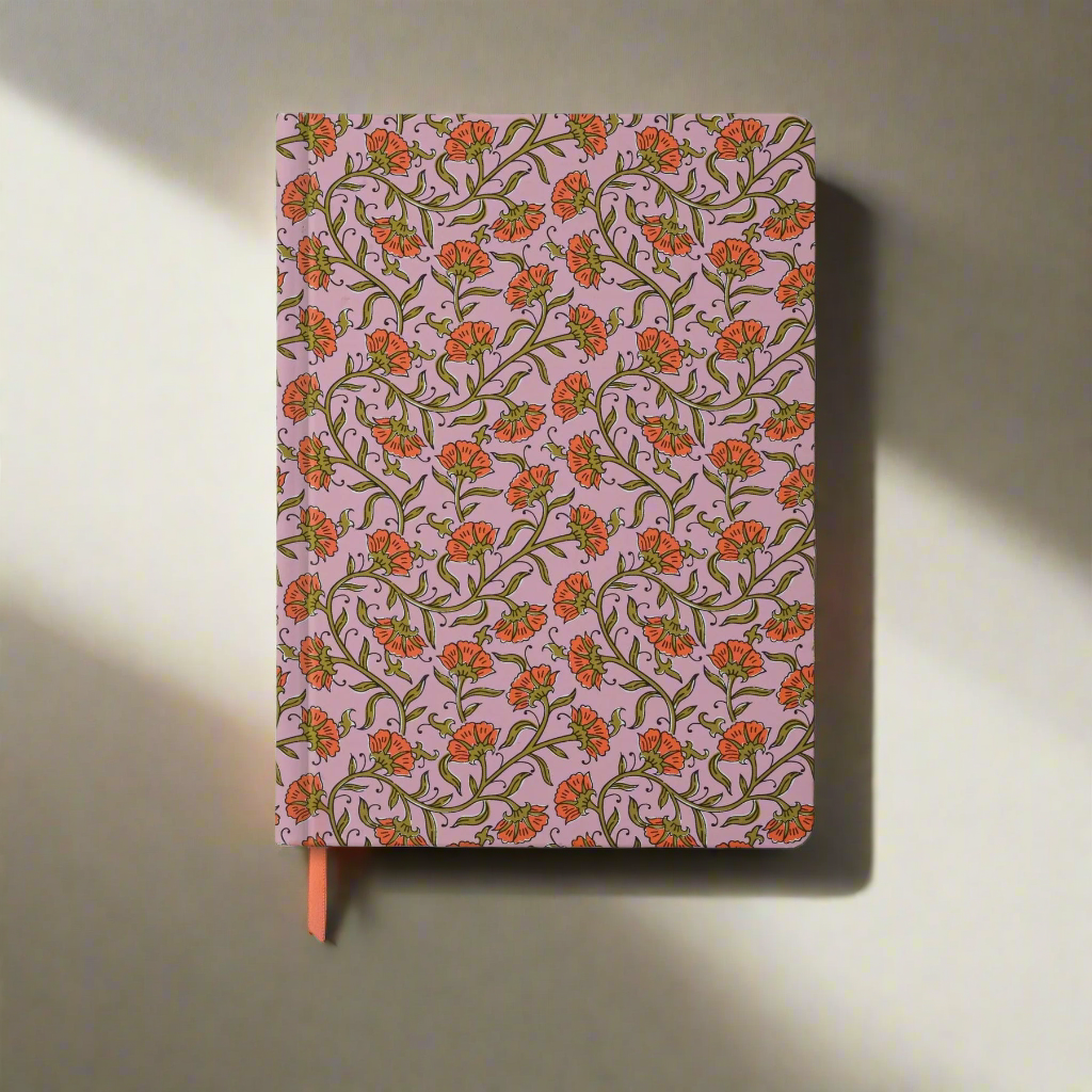 Jumbo Soft Touch Journal - Pink Vintage Floral