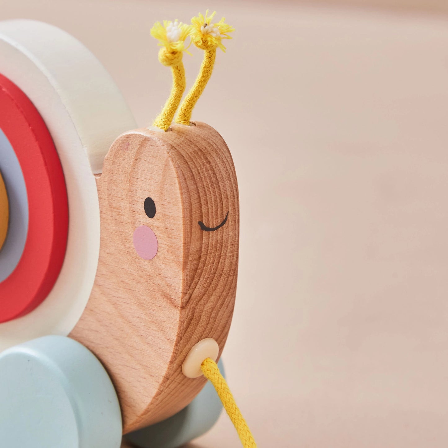 Just Bee Kids Wooden Pull Along Snail Toy